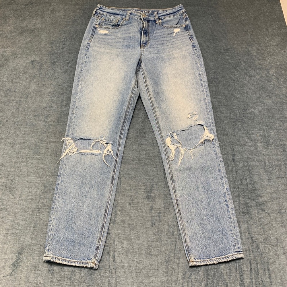 American Eagle Outfitters Jeans Womens 6 30x30 Blue Denim Distressed Stretch